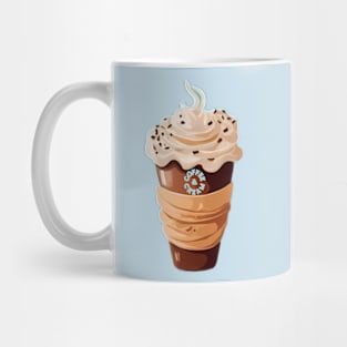 Coffee and cream breakfast pattern Mug